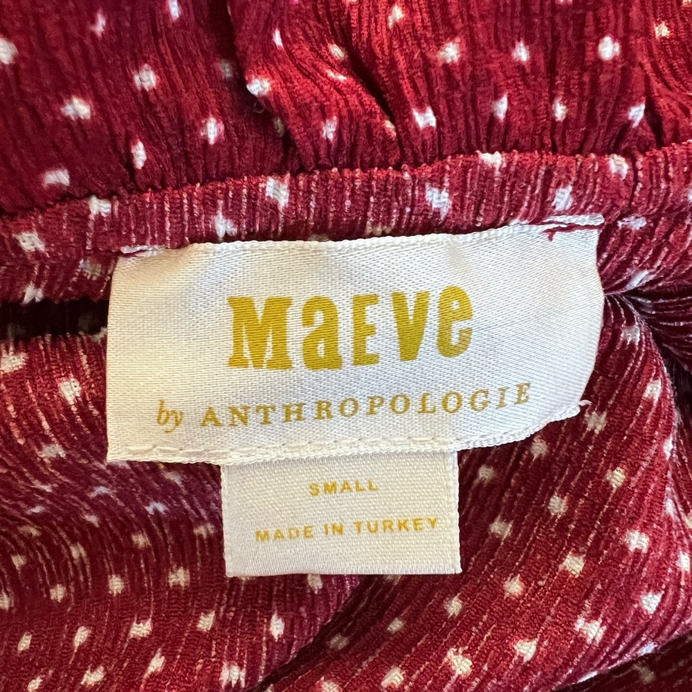 Maeve Burgundy Rita Ruffled Blouse - Picture 6 of 6